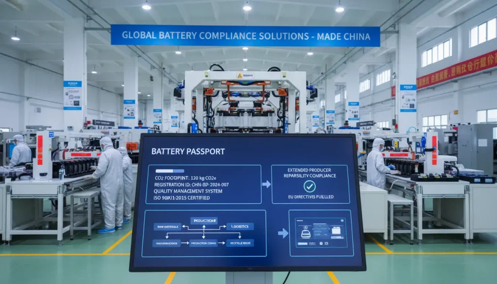 Erfüllen der erweiterten Herstellerverpflichtungen, Batteriepass inkl. CO2-Fußabdruck, Registrierung und QM-System bei Produktion China